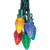 12 Multi-Colored LED Mini Color Changing Christmas Lights - 12.5 ft Green Wire