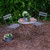 3pc Charcoal Gray Outdoor Bistro Furniture Set 28"