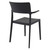 33.5" Black Solid Patio Arm Chair