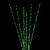 Set of 6 Branch Spray Driveway Pathway Markers - 8 ft, Green LED Lights