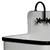 Set of 2 White and Black Faucet Sink Planters 19.5"