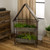 44" Gray and Black Galvanized House Frame Outdoor Planter