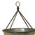 Set of 3 Silver and Brown Galvanized Outdoor Hanging Planters 22"