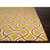 2' x 3' Yellow Gold, Gray and Ivory Barbells Hand Hooked Outdoor Area Throw Rug