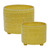 Set of 2 Yellow Etched Ceramic Outdoor Planters 12"