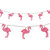 Club Pack of 12 Battery Operated Pink Flamingo String Lights - 6 ft  White Wire