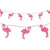 Club Pack of 12 Battery Operated Pink Flamingo String Lights - 6 ft  White Wire