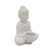6" White Ceramic Mini Buddha Tea Light Candle Holder