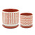 5" Orange Ceramic Decorative X-Planter with Saucer