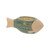 9" Sage Green and Beige Ceramic Fish Pot Scented Candle