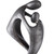 15" Silver Metal Family Candle Holder with Candle