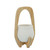 11" Brown and White Ceramic Lantern Cut Out with Stand