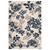 8.75' x 12.4' Gray and Blue Floral Outdoor Rectangular Area Throw Rug