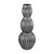47.5" Metallic Silver Ribbed Fiberglass Planter