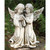 Set of 2 Joseph's Studio Inspirational Angels with Bird Outdoor Garden Statues 12.25"