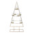 36" Gold Iron Tree Shaped Form with Clear Glasses Votive Candle Holder