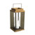 16" Brown and Clear Lantern Candle Holder with Base