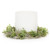 Set of 12 Green and Beige Foliage Candle Ring 10.5"