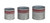 Set of 6 Gray and Brown Decorative Cylindrical Pots with Stripes 6.5"