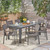 7-Piece Rhino Gray Contemporary Outdoor Furniture Patio Dining Set