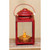 5" Red Metal Candle Lantern