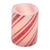 4" White And Red Round Multi-Striped Candy Cane Pillar