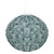 24" Green Tropical Leaves Hanging Solar Sphere Outdoor Christmas Light