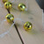 10 Battery Operated Gold Jingle Bell LED Christmas Lights - 4.5 ft Clear Wire