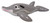 Inflatable Gray and White Dolphin Rider Swimming Pool Float Toy, 60-Inch