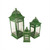 Set of 3 Green Garden Getaway Ornate Pillar Candle Holder Lanterns 20.5"