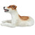12.5" Jack Russell Relaxing Brown and White Puppy Statue