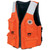 19" Orange and Black Mustang Multipurpose Large Life Vest Jacket with Pockets and Reflective Tape