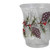 Set of 3 White and Clear Pine Branch Design Votive Candle Holders 3.5"