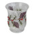 Set of 3 White and Clear Pine Branch Design Votive Candle Holders 3.5"