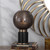 14" Bronze Metal Pierced Globe Candle Holder with Candle