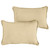 Set of 2 Beige Flange Indoor and Outdoor Pillow, 20"