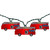 10-Count Red Fire Department Truck Christmas Lights, 9ft Green Wire