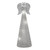 6" Glittering White Angel Ornament with String Lights