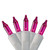 20 Battery Operated Pink Mini Christmas Lights - 9.8 ft White Wire