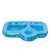 35" Blue Inflatable Sand and Sea Three Compartment Play Pool for Children