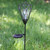 25.5" Black Solar Powered LED Outdoor Patio Metal Lantern with Garden Stake