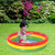 59" Red, Yellow, and Green Inflatable Round Kiddie Swimming Pool