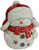 7.25" Red and White Christmas Snowman Tealight Candle Holder