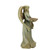 19.75" Blue and Beige Serene Angel Holding a Basin Outdoor Patio Garden Birdbath