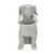 14" Gray Dog with Basket Outdoor Garden Planter Statue