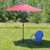 7.5' Outdoor Patio Market Umbrella with Hand Crank, Pink