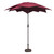 6.5ft Outdoor Patio Lotus Umbrella with Hand Crank, Burgundy Red