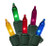 Set of 150 Multi 8 Function Mini Christmas Lights - Green Wire