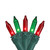 100 Red and Green Candy Cane Mini Christmas String Light - 36 ft Green Wire