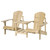 76" Dual White Pine Tete-a-Tete Adirondack Chairs with Connected Center Table